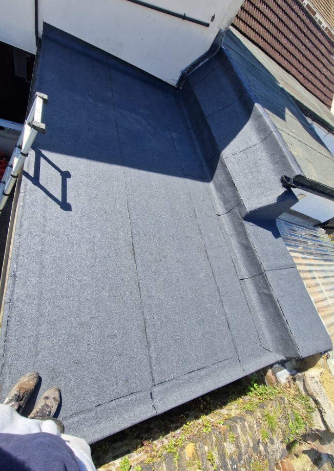 Finished high performance felt flat roof in Canterbury